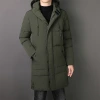 Down cotton-padded jacket, large-sized warm cotton-padded jacket, men's winter coat, thickened cotton-padded jacket, new mid-length cotton-padded jacket for middle-aged men details Picture